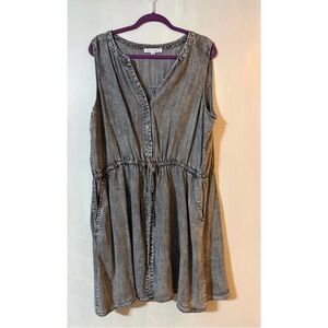 Jane and Delancey Stonewash Black Sleeveless Dress